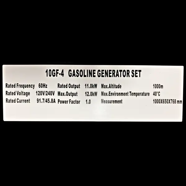 12500W 10GF-4 Electric Start Generator – Lifan – G12500E | iGO+