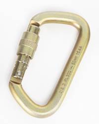MOUSQUETON BLOQUANT EN ACIER - FR: 50 kN